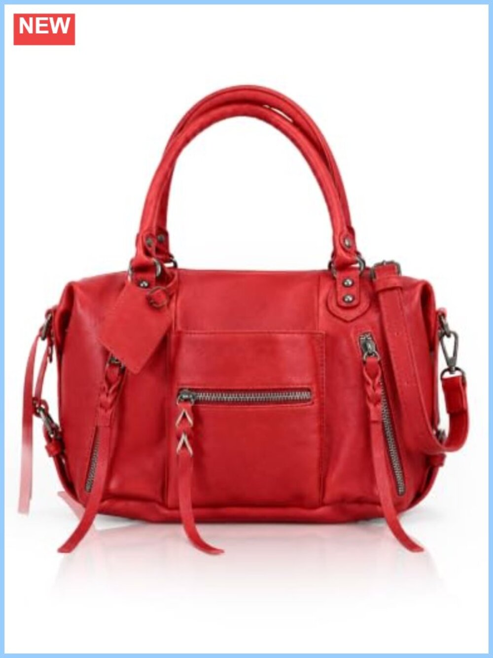 Vegan Leather Mini Tote Bag Adjustable Dual Straps Women Purse